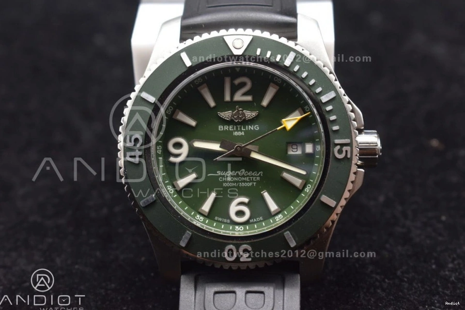 Green Edition Best Dark Black Black Automatic A2824 Strap Bezel 1:1 Rubber Dial TF Superocean On 44 0309
